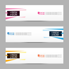 Vector abstract design banner web template.