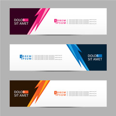 Vector abstract design banner web template.