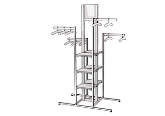 sketch dressing room vector