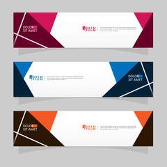 Vector abstract design banner web template.