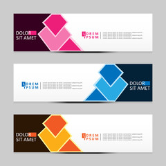 Vector abstract design banner web template.