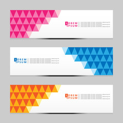 Vector abstract design banner web template.