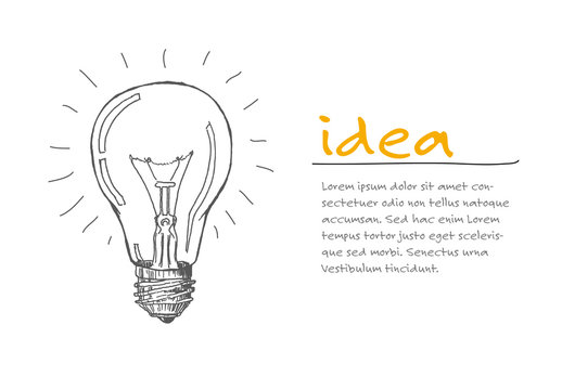 Infographic Layout with Light Bulb Illustration