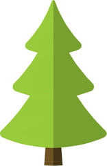 Christmas tree flat design style