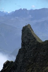 A Little Cross; local peak on the Pizol, Swiss Alps