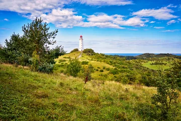 Fototapeten landscape and lighthouse Dornbusch at Hiddensee island, Germany © DR pics