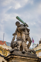 Devant le Palais Présidentiel de Prague