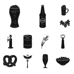 Vector illustration of pub and bar logo. Collection of pub and interior vector icon for stock.