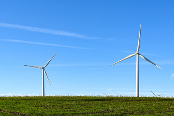 Fototapeta premium Wind Power Windmills Renewable Clean Green Energy Electricity Turbines