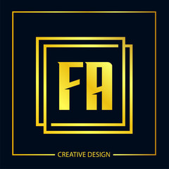 Initial FA Letter Logo Template Design