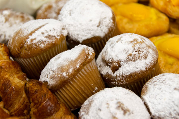 Group of cakes at party, dessert meeting, latin america party, budget food.