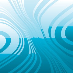 Abstract Warped Blue Lines Background