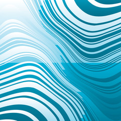 Abstract Warped Blue Lines Background