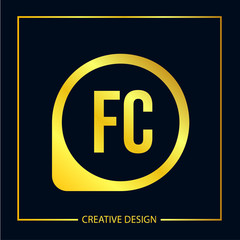 Initial FC Letter Logo Template Design