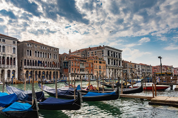 Fototapeta na wymiar Grand Canal in summer in Venice