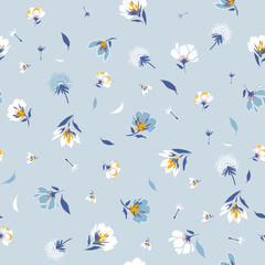 lossom  Floral pattern in the blooming botanical