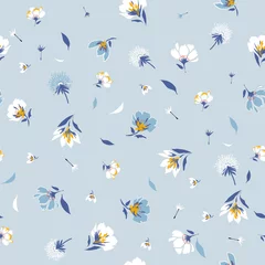 Papier peint Petites fleurs motif floral dans la floraison botanique