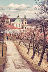 St. Nicholas Church from Petrin hill, Prague, Czech