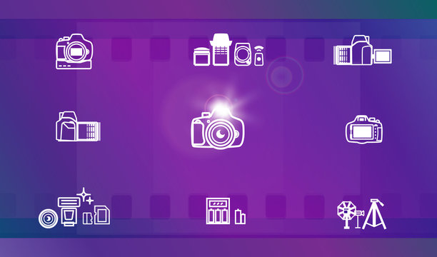 Vector digital reflex camera, accessories.