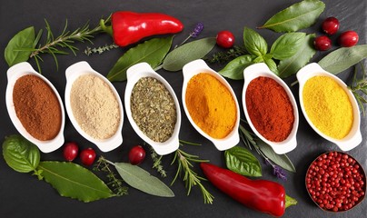 Spices and herbs.