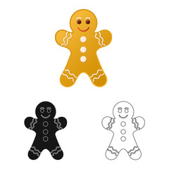 Isolated object of biscuit and bake sign. Set of biscuit and chocolate stock symbol for web.