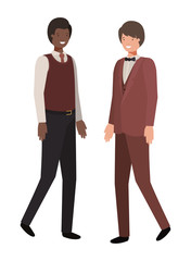 Fototapeta premium business men avatar character