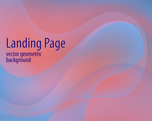 Modern presentation template for landing page design. Modern gradient background. Vector creative background. Abstract background. Vector landing page background