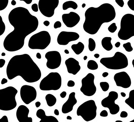 Fototapeta na wymiar cow texture pattern repeated seamless brown and white lactic chocolate animal jungle print spot skin fur milk day
