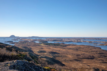 Happy walk to mountain Urstabben in Northern Norway	
