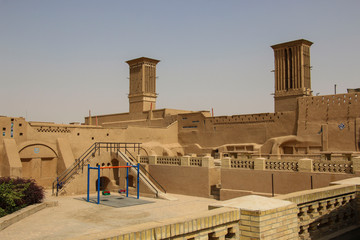 One of the streets of the old city of Yazd, Iran.