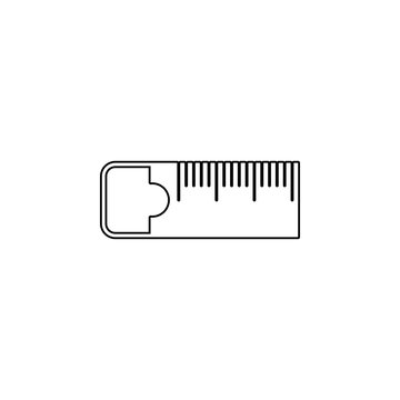 The sewing tape measure icon. Simple outline vector of gym set for UI and UX, website or mobile application
