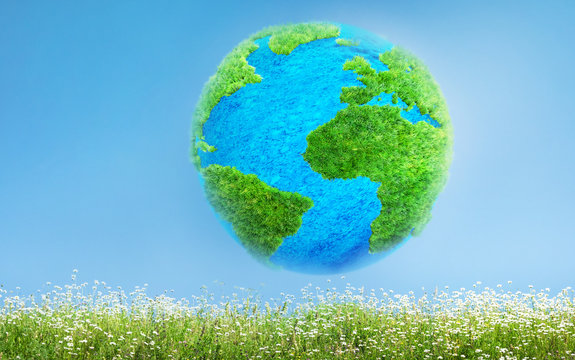 green Earth 3D illustration