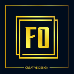 Initial FO Letter Logo Template Design