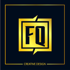 Initial FQ Letter Logo Template Design