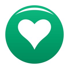 Affectionate heart icon. Simple illustration of affectionate heart vector icon for any design green