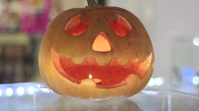 Halloween pumpkin close up
