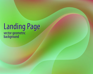 Modern presentation template for landing page design. Modern gradient background. Vector creative background. Abstract background. Vector landing page background