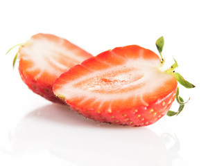 Ripe red strawberries