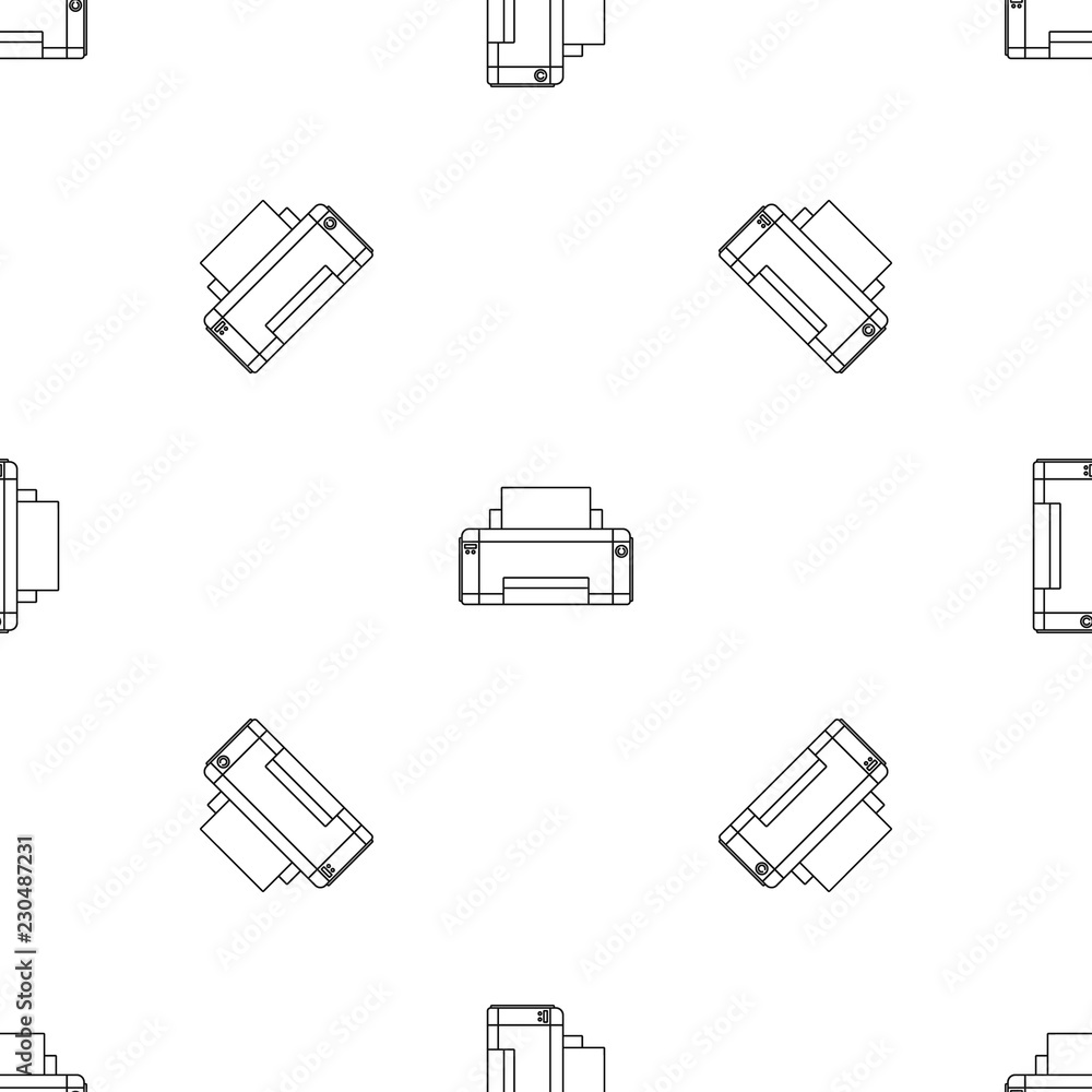 Poster black ink printer pattern seamless vector repeat geometric for any web design
