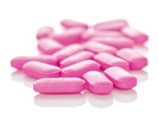 Obraz na płótnie Canvas Group of pink medical pills