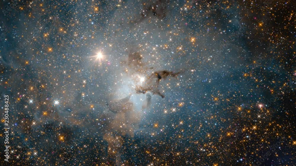 Wall mural galaxy 044: traveling through star fields in space to a distant galaxy.