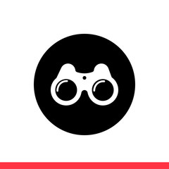 Binoculars vector icon, Modern flat sign isolated on white background