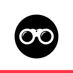 Binoculars vector icon, Modern flat sign isolated on white background