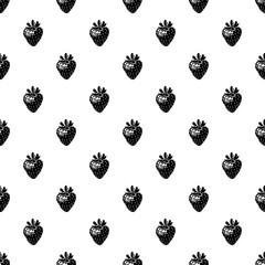 Strawberry pattern vector seamless repeating for any web design