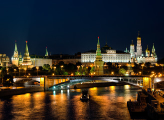 Fototapeta na wymiar night view of moscow 