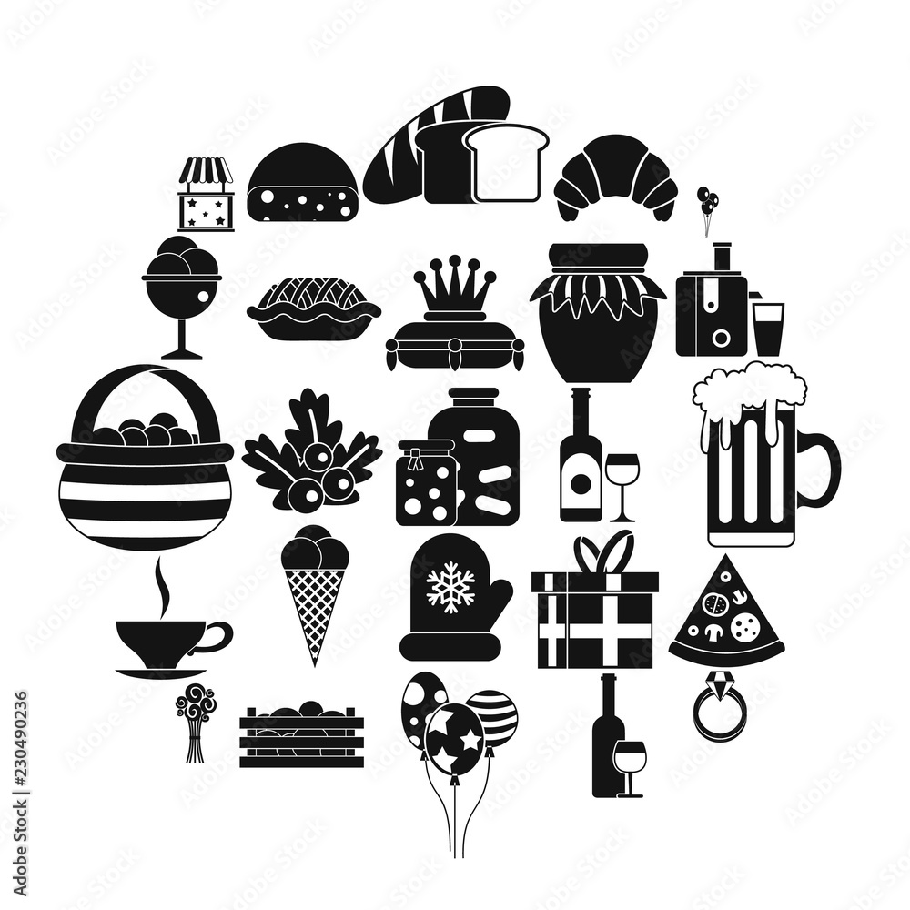 Poster bounty icons set. simple set of 25 bounty vector icons for web isolated on white background