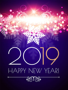 Happy Hew 2019 Year! Fileworks, Lights and Bokeh Effect.