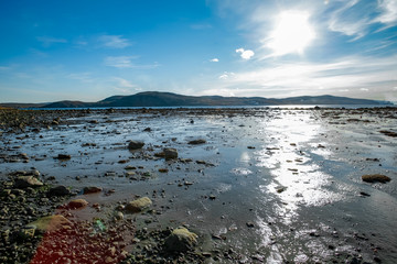 Russian North. Kola bay. Autumn in Arctic.