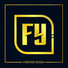 Initial FY Letter Logo Template Design