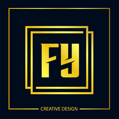 Initial FY Letter Logo Template Design